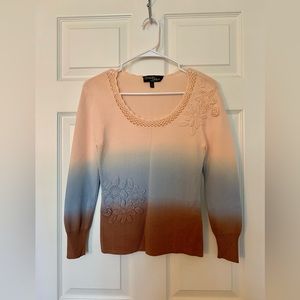 Christine Phillipe- Gradient sweater top.